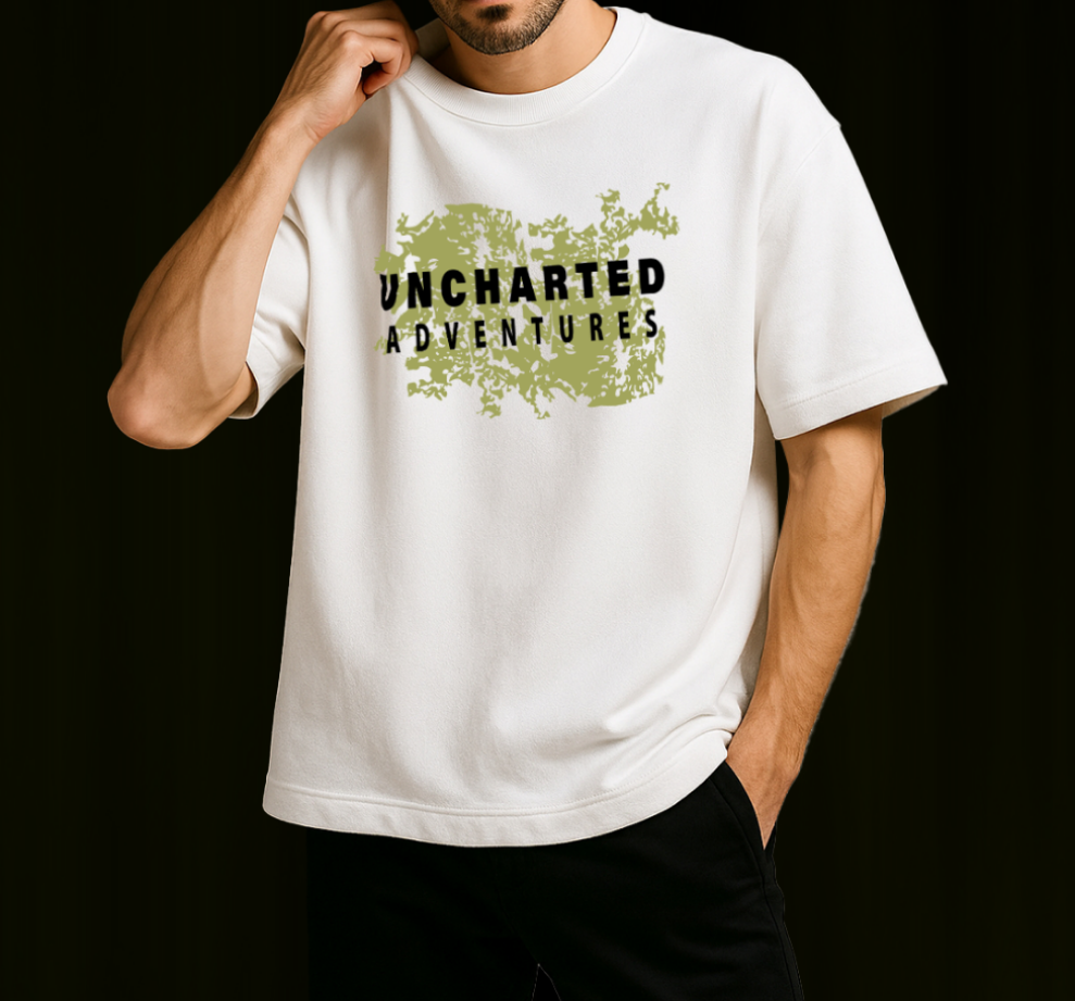 Premium Cotton French Terry oversized T-Shirt l UNCHARTED ADVENTURES.