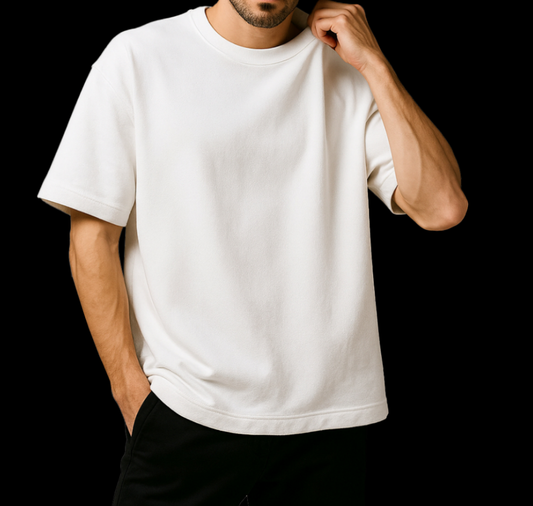 Premium Cotton French Terry Oversized Tshirts | Plain Tshirts