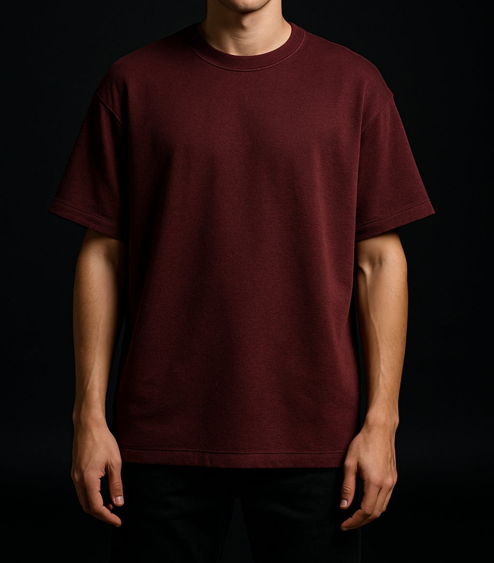Premium Cotton French Terry Oversized Tshirts | Plain Tshirts