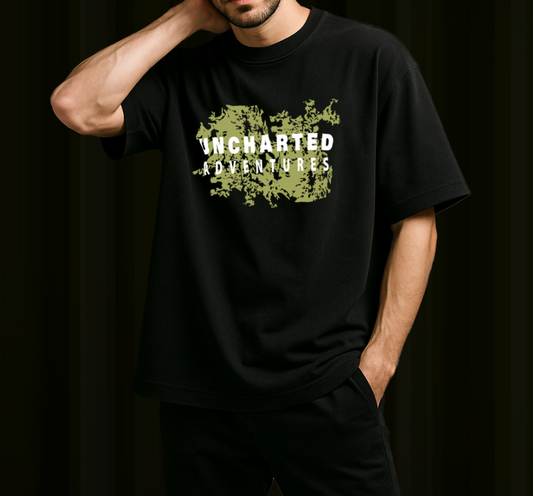 Premium Cotton French Terry oversized T-Shirt l UNCHARTED ADVENTURES.