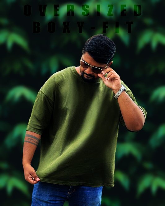 Premium Cotton French Terry | Oversized | Boxy Fit | Plain T-shirt