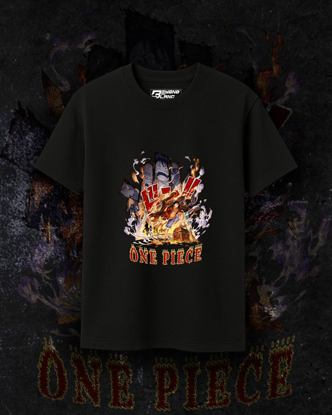 Premium Cotton French Terry Oversized T-Shirt l ONE PIECE Anime Tshirt