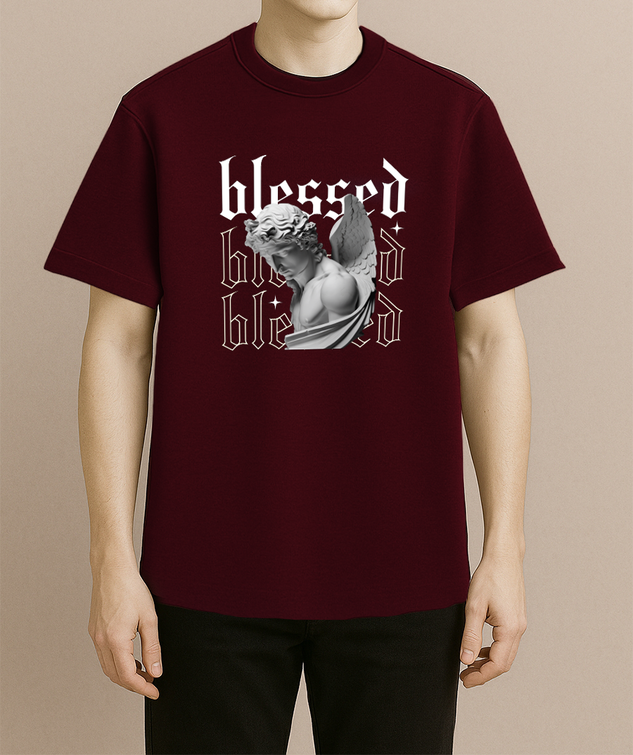 Premium Cotton French Terry Oversized T-shirt l Blessed Angel